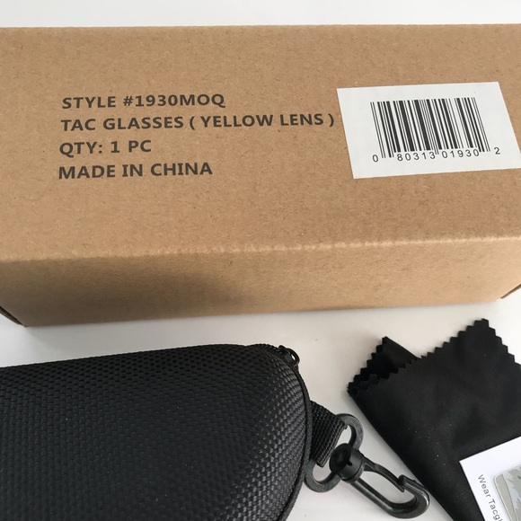 BELL + HOWELL PROTECTIVE TAC GLASSES NWT Yellow Black - Picture 2 of 6